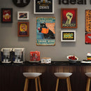 Square Metal Sign Plaque Wall Poster for Home Room Cafe Wall Painting (A)