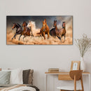 Galloping Horses Oil Paint By Numbers Kits Canvas Picture Wall Art DIY Craft Set