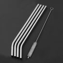 Reusable Drinking Straws Cleaner Brush Set Stainless Steel Metal Straws(1) Newly