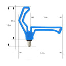 M3/8 Fishing Rod Rest Gripper Head Carp Fish Pole Holder Support (Blue) Newly