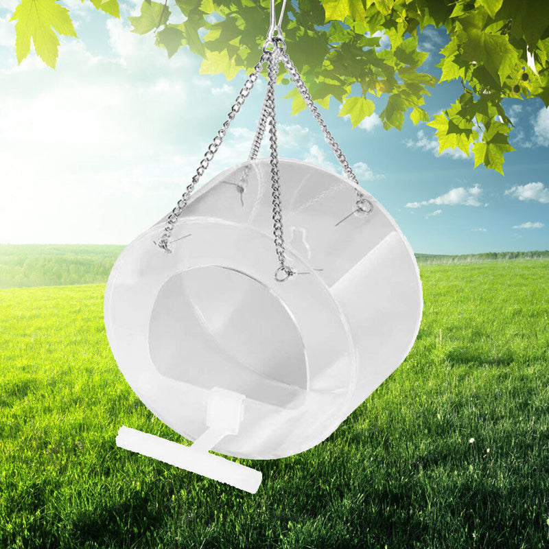 Acrylic Bird Feeder Outdoor Hanging Transparent Bird Food Seed Holder Box