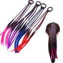 Colorful Hair Extension Headband Wig Ponytail Hair Ornament Rubber Bands