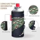Long Gas Canister Cover Camp Fuel Cylinder Tank Case (Jungle Camouflage) Newly