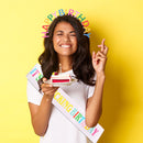 Birthday Tiara Sash Kit Includes Sash Headband Brooch & Happy Birthday Banner