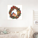 5D DIY Christmas Wreath Full Round Rhinestone Diamond Painting Mosaic Kit Cra