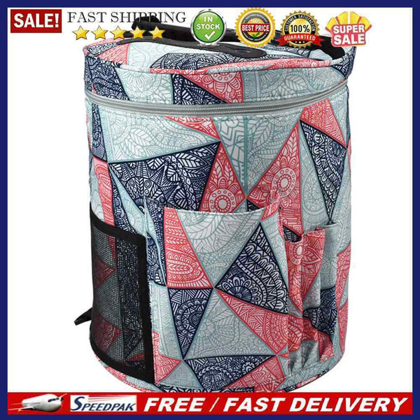 DIY Crochet Storage Bag Oxford Cloth Geometric Wool Sewing Thread Yarn Orga
