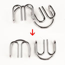 16pcs/2Set Metal Puzzle Wire IQ Mind Brain Kids Adults Stress Reliever Toys