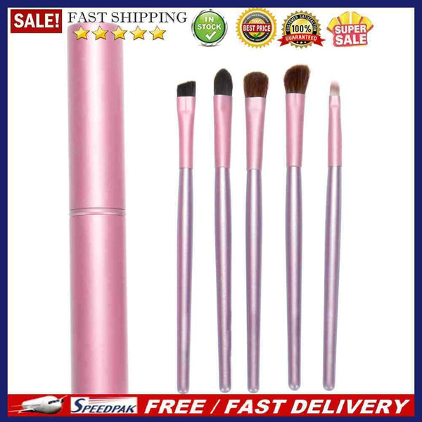 5pcs Eye Shadow Makeup Brush Set Eyes Make Up Eyebrow Cosmetic Brush?Pink?