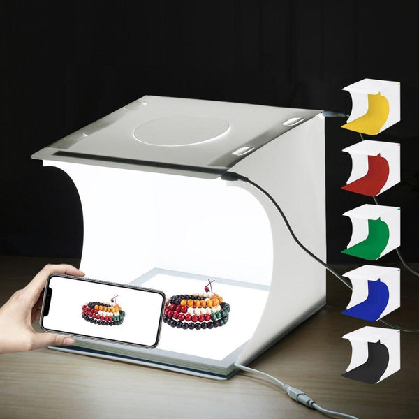 Double LED Shadowless Bottom Light Photo Studio Shooting Tent Box Kit Light Box