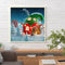 Hand Painted on Canvas DIY Christmas Cottage Oil Paint By Numbers Drawing Kit