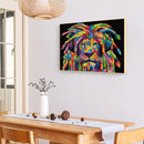 DIY Paint By Number Kit Frameless Colorful Lion Animals Handpainted Canvas Decor