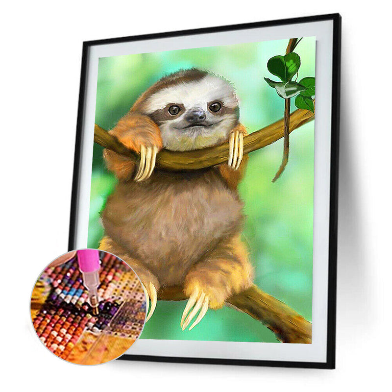 1989candy 5D DIY Full Drill Diamond Painting Cute Sloth Cross Stitch Embroidery