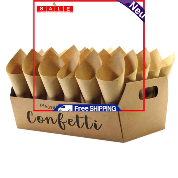 Confetti Cone Holder Box - Stand Tray Box Total of 30 Holes for 30 Confetti Cone