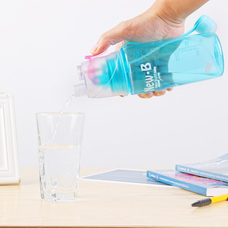 400ml 600ml Portable Leak-proof Spray Water Bottle Plastic Outdoor Sports Ket