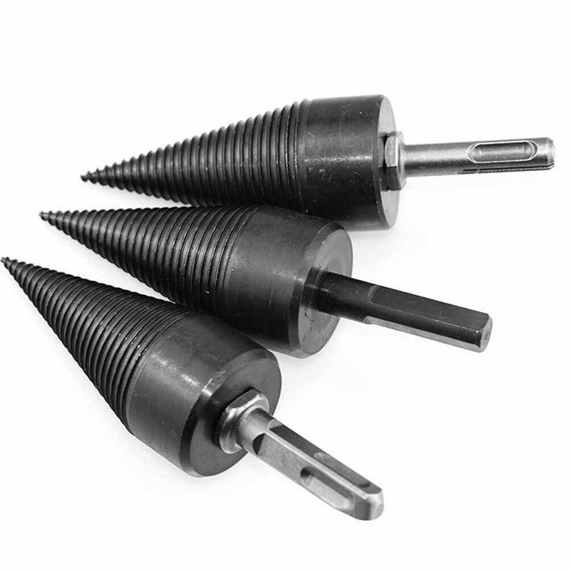 3pcs Firewood Splitter Adapter Rod for Split Cone Drill Bit Split Drilling Tools