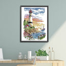 Cross Stitch Kits DIY Lighthouse 14CT Stamped Needlework 30 X 40cm (F782) Newly