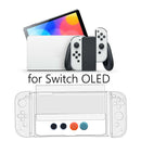 8 in 1 Crystal Shell Case Tempered Film Thumb Stick Grip Cap Set for Switch