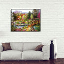 Painting By Numbers DIY Bridge Cottage Hand Painted Canvas Oil Art Picture Kit