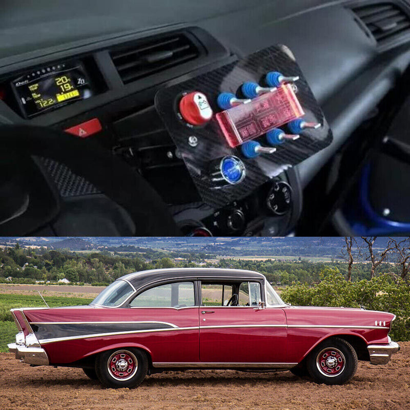 Start Switch DC 12V 50A Start Engine Button Stater Ignition ON/OFF (Blue)