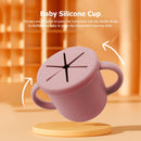 Portable Baby Silicone Cup BPA-Free Leakproof Storage Snack Bottle (Red) Newly