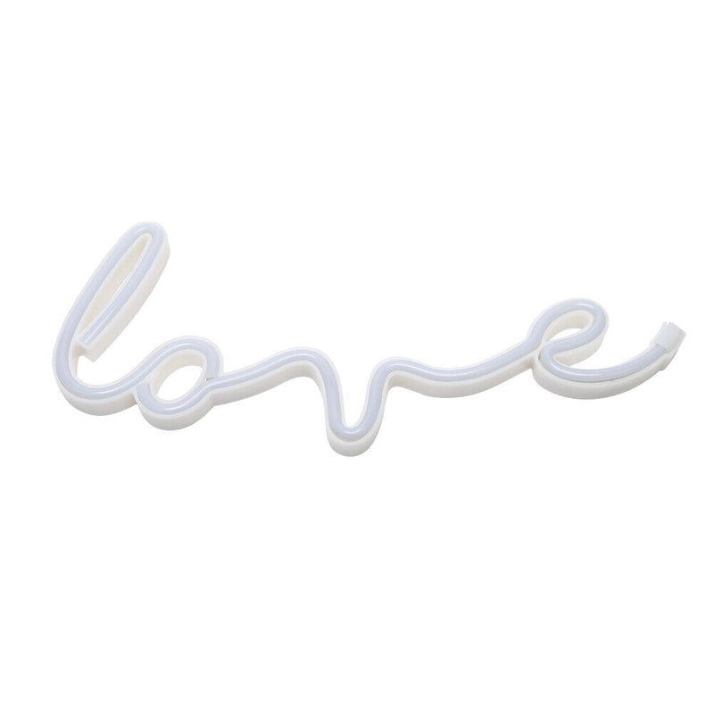 LOVE Sign LED Neon Light USB/Battery Powered Party Decor Lamp (Warm White)
