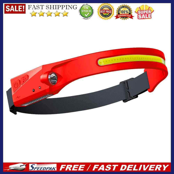 LED COB Headlamp Flashlight Running Camping Rechargeable Waterproof Headlig