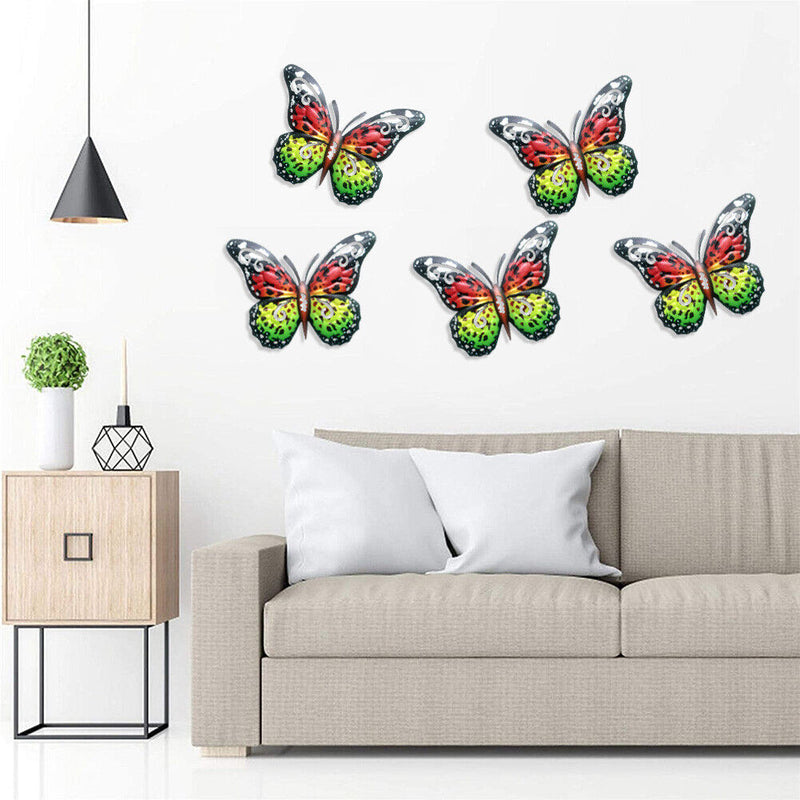 16.5cm Metal Butterfly Wall Hanging Sculptures Outdoor Butterfly Insect Decor