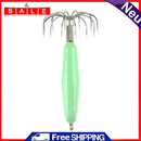 12-Claw Plastic Luminous Squid Hooks Glow in Dark Octopus Cuttlefish Fishing Jig