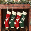 4pcs Christmas Stockings Cover Reindeer Christmas Tree Pendant Children Gift Bag