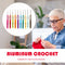 10pcs Plastic Handle Aluminum Crochet Hooks Yarn Knitting Needle Set for Sweater
