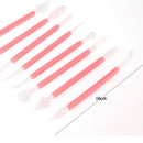 8pcs/set 16 Patterns Fondant Cake Decorating Sugar Craft Modeling (Pink)