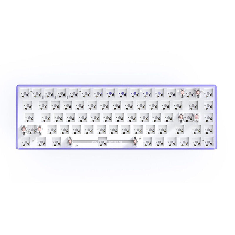 Hot Swap Keyboard Kit Bluetooth-compatible with 72pcs Red Shafts (Purple)