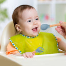 4pcs Silicone Tableware Kids Anti Slip Silicone Baby Feeding Set Bibs for Inf