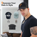 5x Baseball Hat Rack Cap Organizer Door Wall Headphone Hanger Hook (Black) Newly