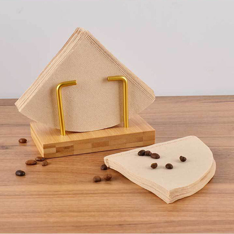 Wooden V60 Filter Paper Rack Hand Drip Coffee Cake Filter Paper Holder (D)