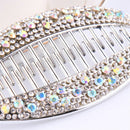 Women Vertical Crystal Hair Clip Ponytail Hairpin Banana Clip Headwear