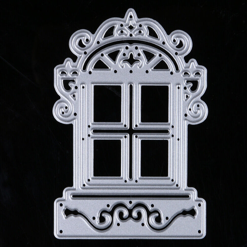 1pcs Stencil Retro Windows Carbon Steel Cut Dies Stencils for DIY Scrap