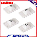 4pcs Stainless Steel Self-Adhesive Universal Pulley Caster Pulleys (White)