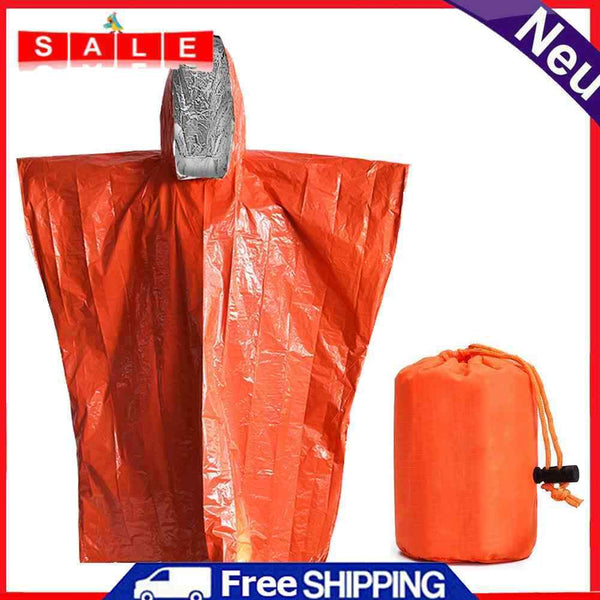 Outdoor Raincoat Waterproof Dual Color Thermal First Aid Raincoat for Camping