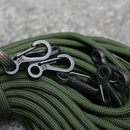 Light Key Chain Ring Key Fob with Mini Spring and EDCGEAR Buckle Clip Black