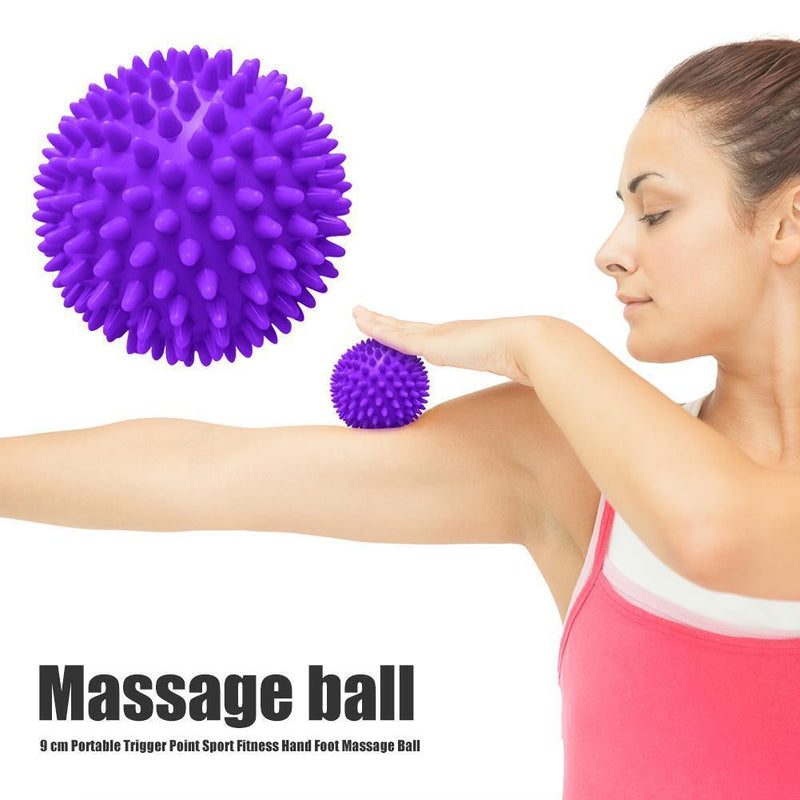PVC Spiky Massage Ball Fitness Muscle Relax Hedgehog Physiotherapy (Purple)
