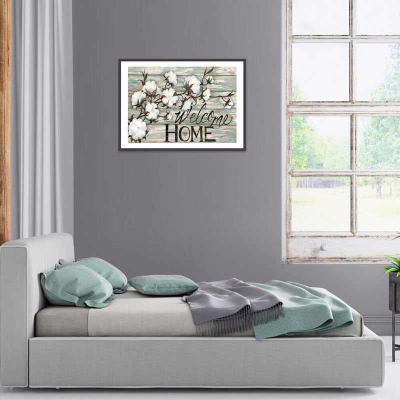 5D DIY Full Round Drill Diamond Painting Cotton Home Cross Stitch Embroidery Kit