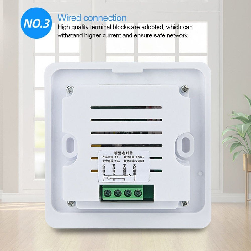 Wall LCD Display Digital Timer Switch 24 Hour Cyclic Timer Countdown Timer