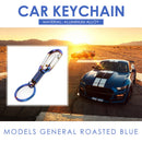 Burnt Blue Metal Keychain Aluminum Alloy Car Key Chain Ring Auto Car Stylin