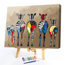 Painting By Numbers DIY Color Zebra Canvas Oil Picture Craft Home Wall Decor