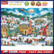 Town Snow Scene 11CT Stamped DIY Embroidery Full Cross Stitch Home Decorati