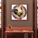 5D DIY Full Round Drill Diamond Painting Kit Rooster Animal Wall Art Craft Gi