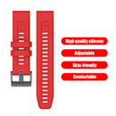 Silicone Wriststrap for Garmin Fenix 7 Watch Strap 22mm Watchband (Red)
