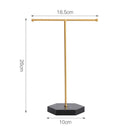 Jewelry Display Stand T-shape Earring Necklace Rack Tabletop Holder (Black)