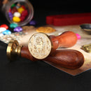 Retro Wood Handle Wax Seal Stamps Animal Pattern Sealing Wax for Envelope Let